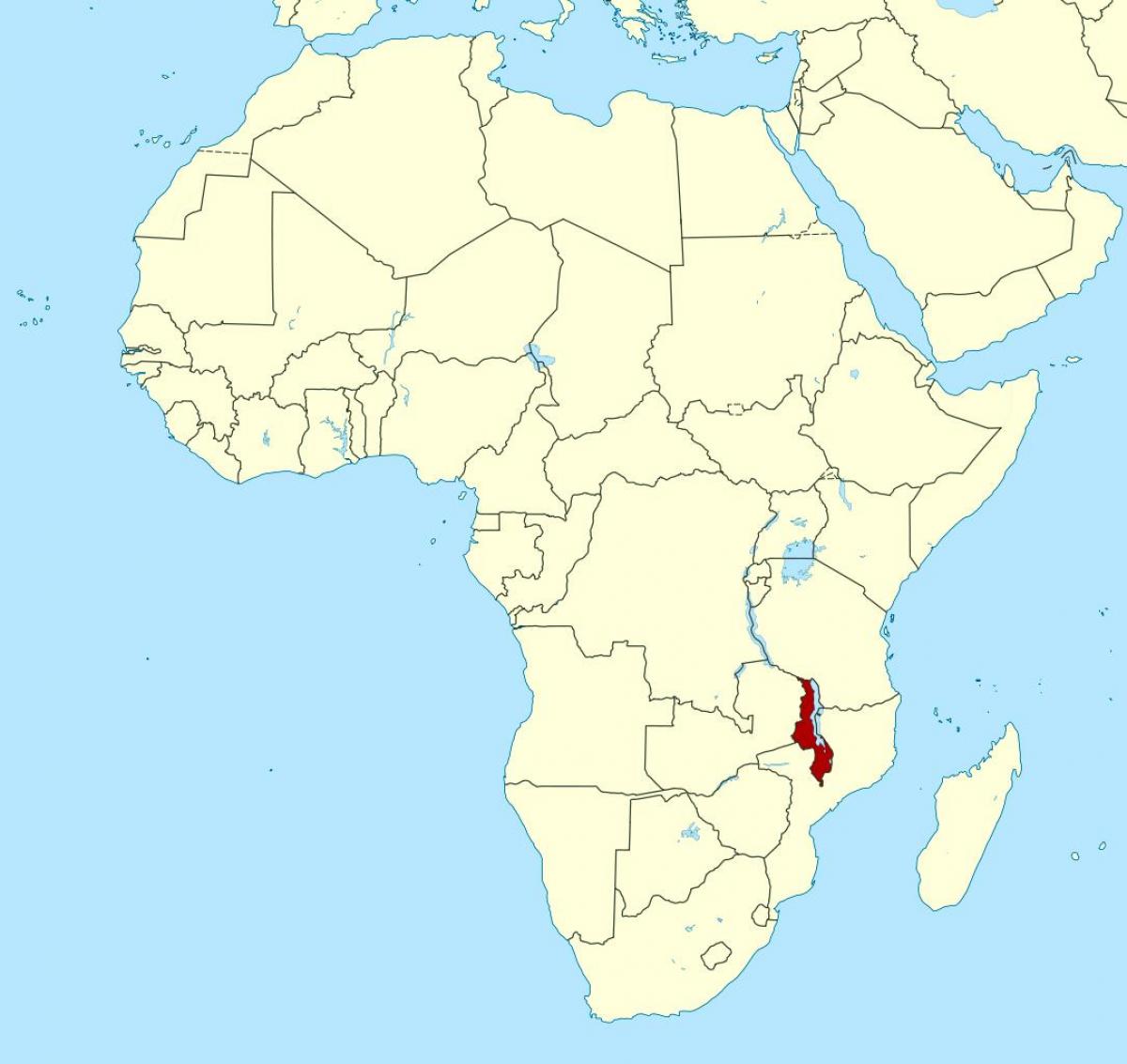 말라위치에서는 세계 지도