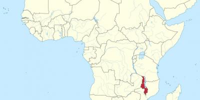 아프리카의 지도를 보여주는 말라위